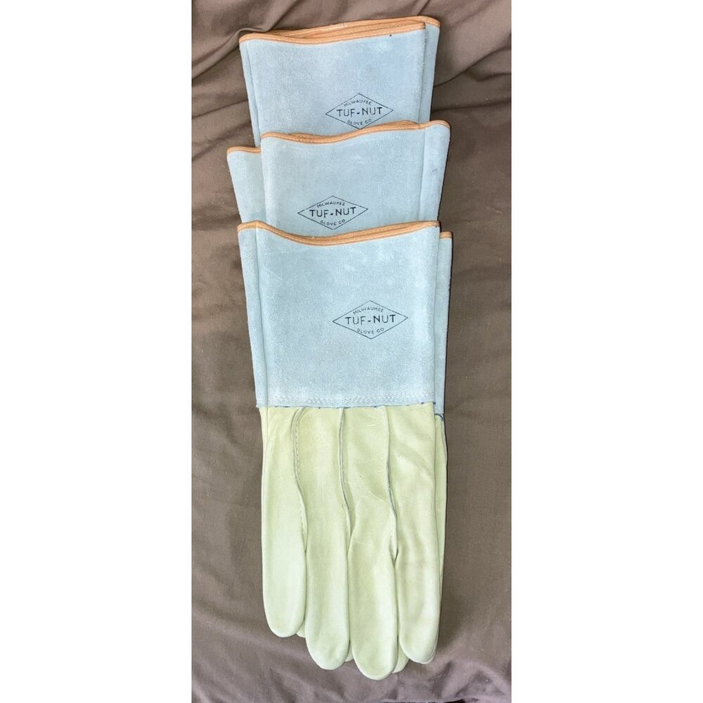 Lot Of 3 Milwaukee Tuf-Nut Leather Welding Gloves